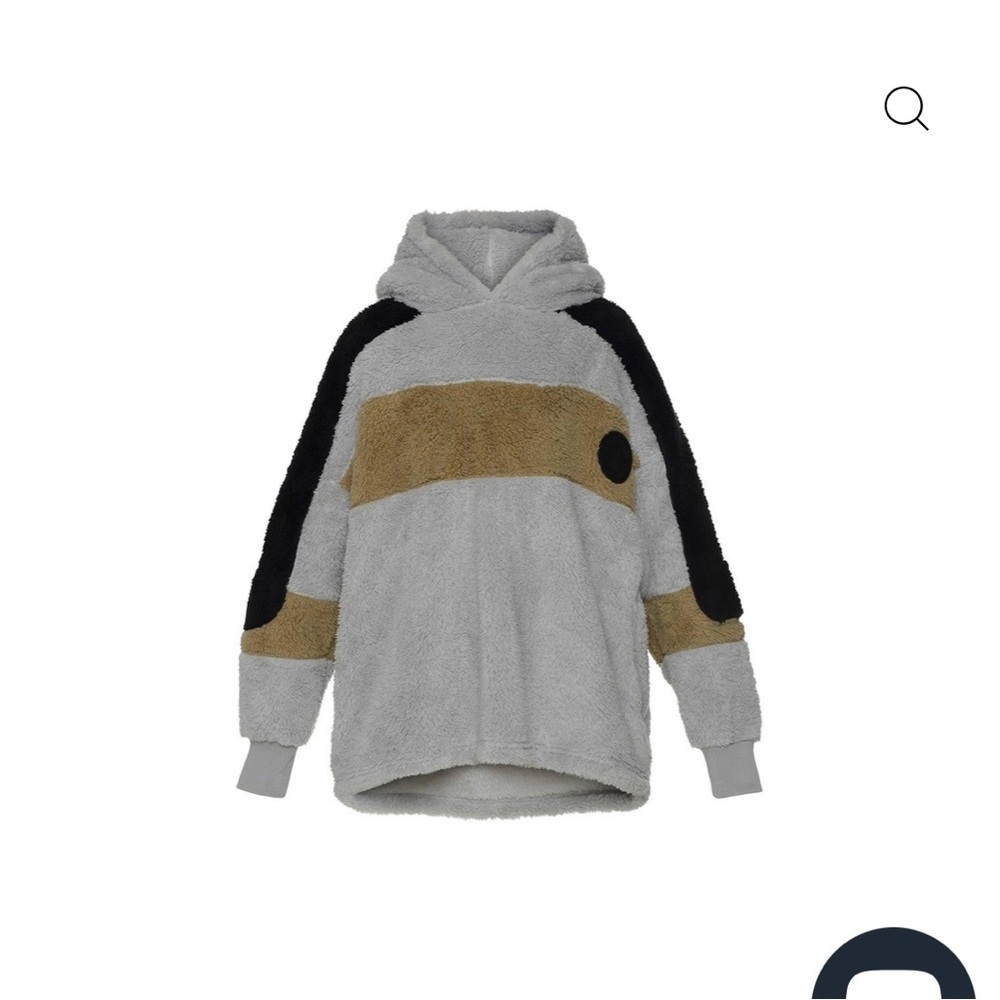 Molo Fuzzy Gray and Tan Kids Hoodie